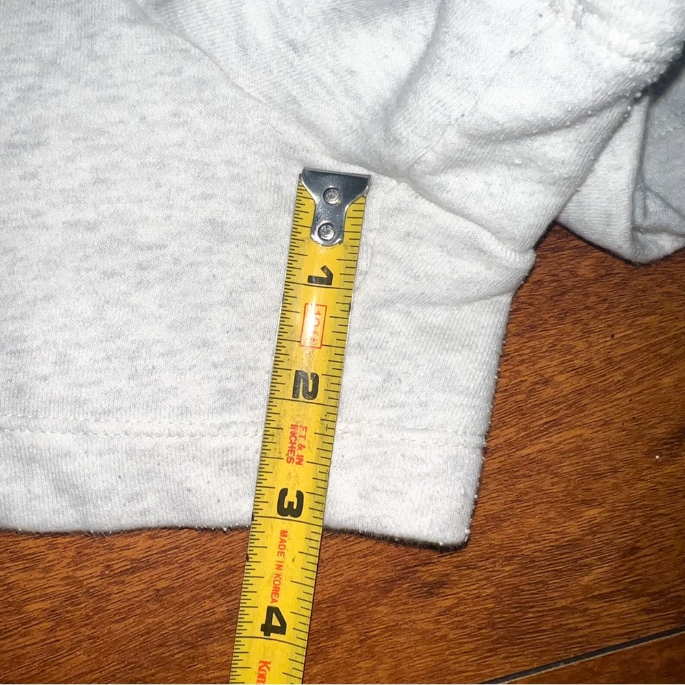 Nike Sportswear Club Fleece Mid-Rise Shorts - Oatmeal Heather/White, Size L - Picture 7 of 11